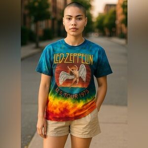 Led Zeppelin Tie Dye T-Shirt Small
